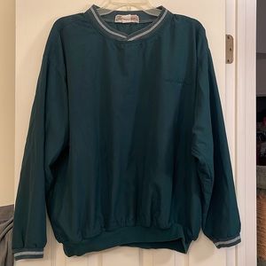 Green weather resistant pullover